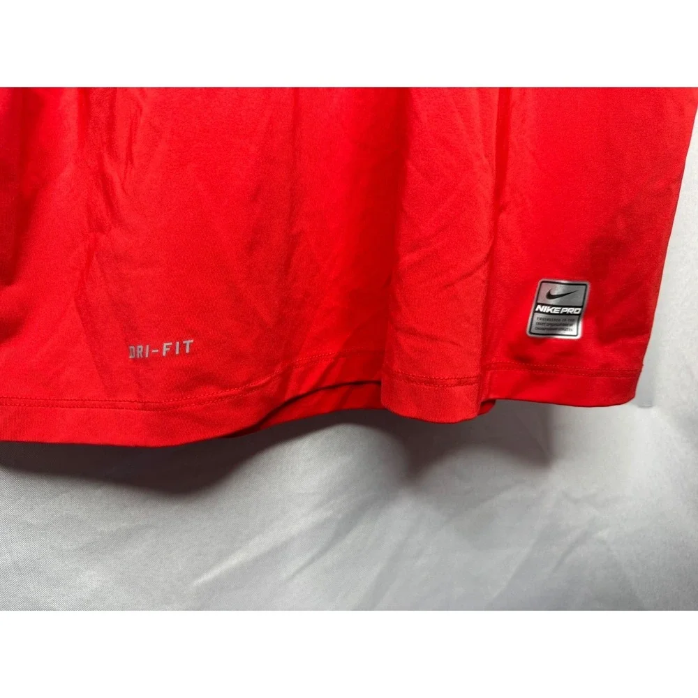 Nike Pro Dri-FIT Sleeveless V-Neck Training Shirt Red youth Large Athletic Top